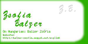 zsofia balzer business card
